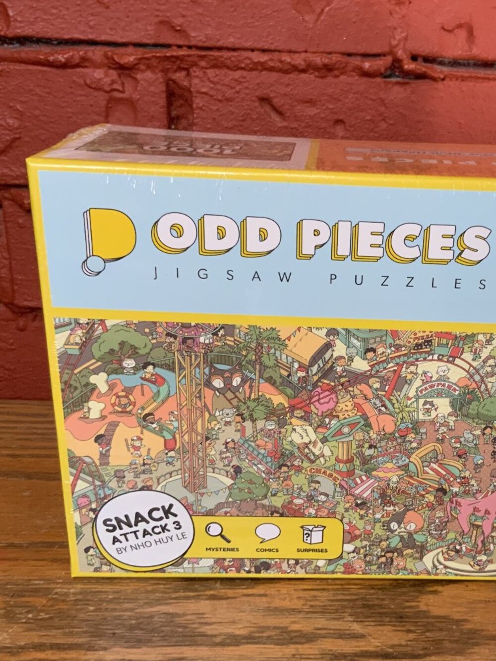 "Snack Attack 3" 1,000 Piece Mystery Jigsaw Puzzle. SEALED, NEW